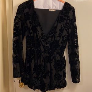 Altar’d state velvet romper